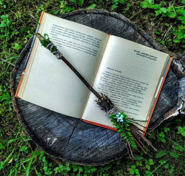 Mini Witch altar broom | Ferns, Smoky Quartz Besom | Handmade Woodland Fae Witch Gift Amulet | Wiccan tool | Space Cleaning broomstick