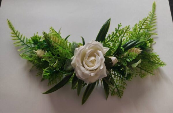 Greenery Bridal Comb with aura quartz points| Woodland Handfasting Headpiece | green bridesmaid hair accessories | Fairy photo prop